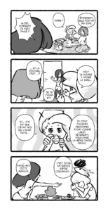 manga de 4 cases racontant un dialogue entre collègues